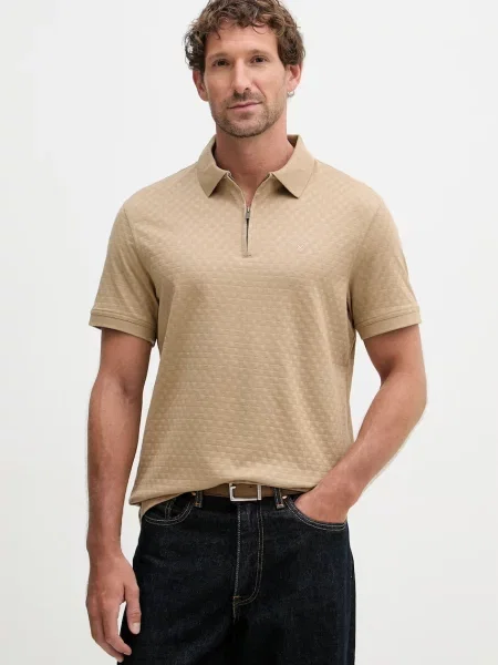 Tricou polo Barbour bej