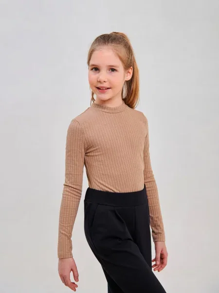 Дитячий Лонгслів SMIL коричневий