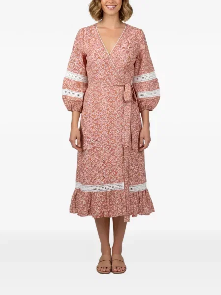 Rochie Maje cu model floral cu imagine plic roz