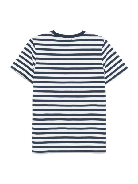 A.P.C. t-shirt t-shirt standard apc brode raye męski granatowy wzorzysty niebieska