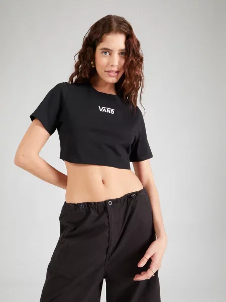 Vans Majica Flying V Crew Crop Ii Regular Fit črna