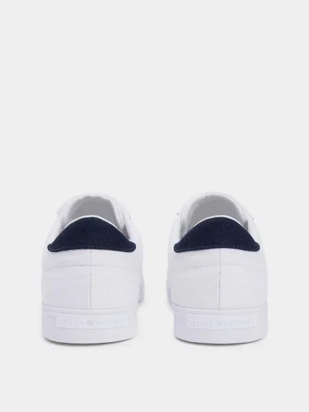 Кружевные длинные кеды Tommy Hilfiger белые