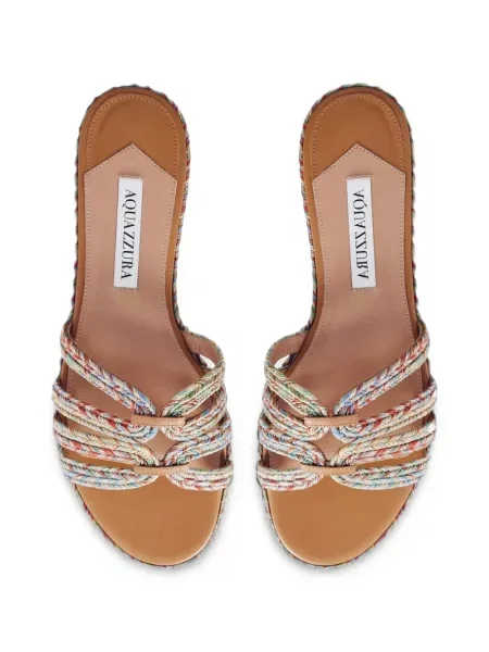 Sandale Aquazzura din piele țesuți