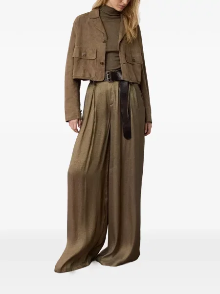 Zomšinis apkirptas striukė Ralph Lauren Collection ruda
