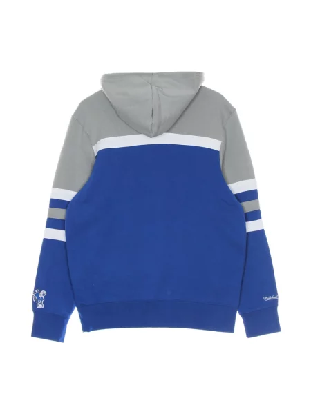 Bluza z kapturem Mitchell & Ness z kapturem niebieska