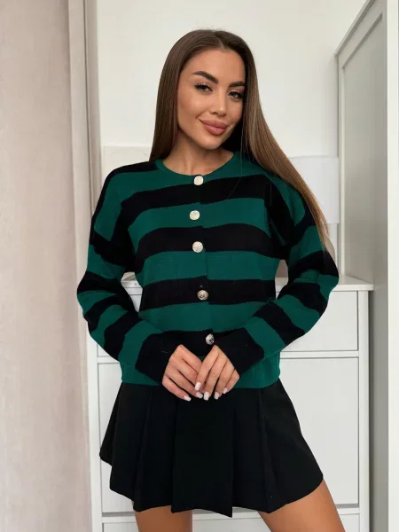 Вовняний Кардиган ISSA Plus зелений