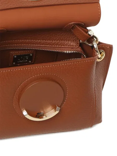 Geantă shopper V°73 cu model floral maro