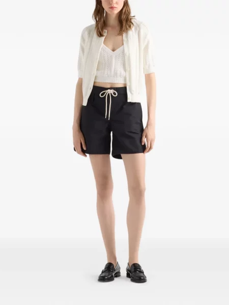 Top Prada ajurat alb