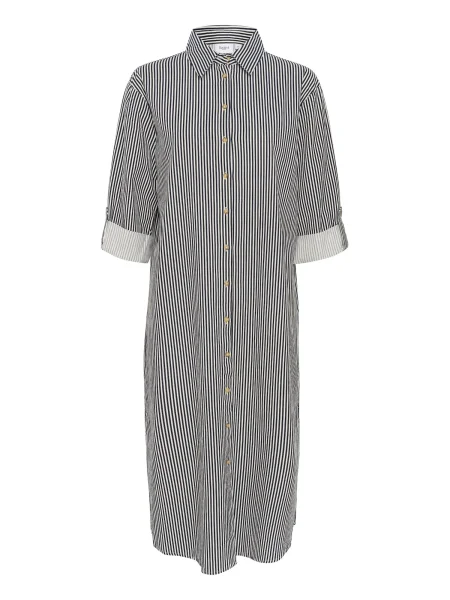 SAINT TROPEZ Rochie tip bluză Zalinda albastru noapte alb
