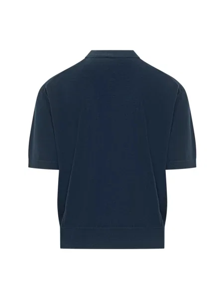 Sweter Laneus z krótkim rękawem niebieski