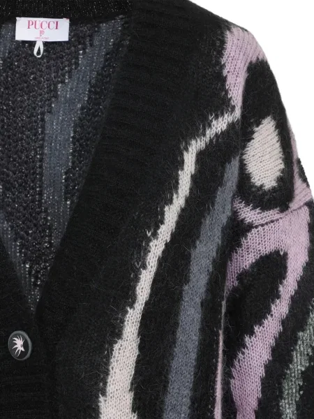 Cardigan Pucci cu imprimeu abstract negru