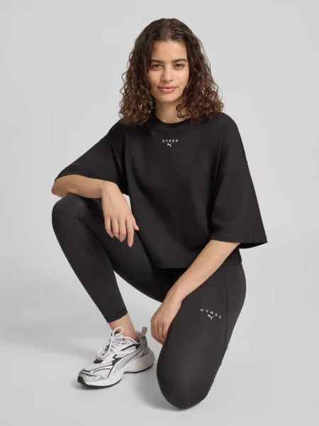 T-shirt o kroju relaxed fit z czystej bawełny Puma czarna