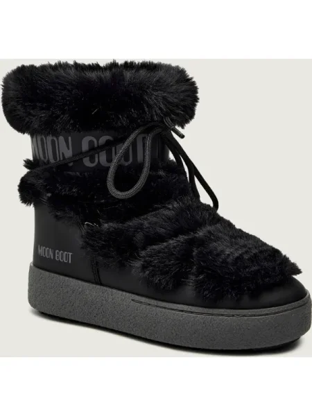 Moon Boot Hótaposó | shearling fekete