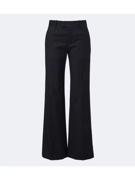 Pantaloni Nili Lotan de lână evazate albastru