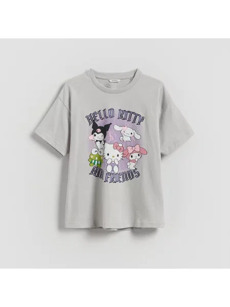 Reserved Tričko Hello Kitty a přátelé světle šedá