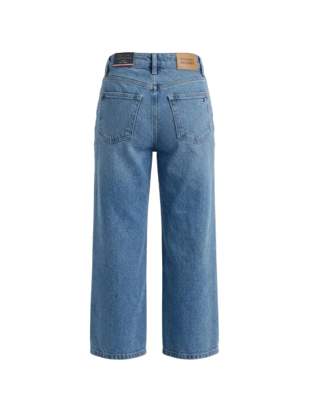 Jeansy straight leg dziecięce Tommy Hilfiger niebieskie