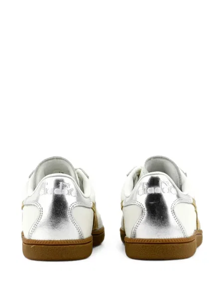 Sneakerși Diadora din piele de căprioară alb