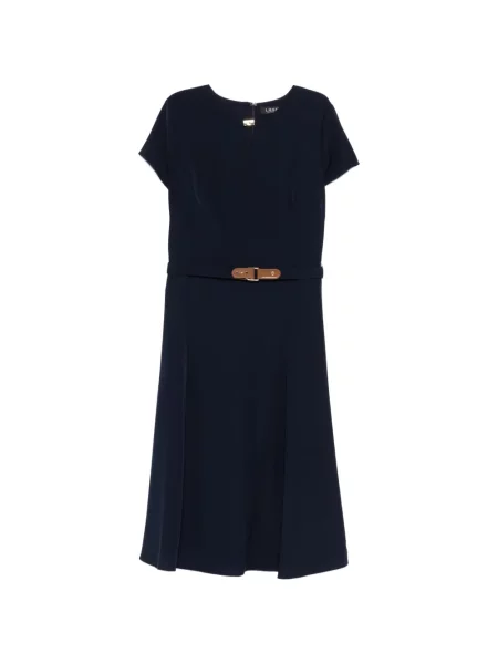 Rochie midi Lauren Ralph Lauren în linie A albastru