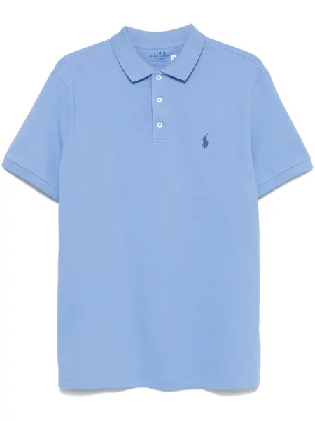 Siuvinėta dryžuota polo marškinėliai Polo Ralph Lauren balta