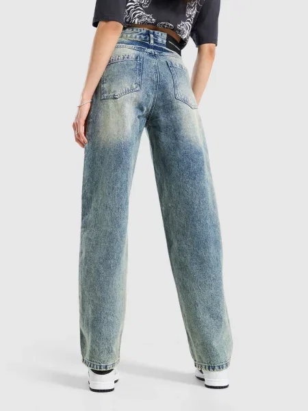 Supply&demand Spodnie Barrel Jeans niebieskie