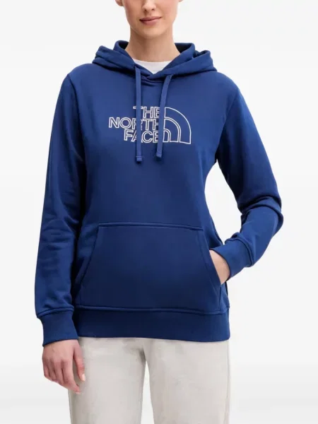 Hanorac cu glugă The North Face cu autograf albastru