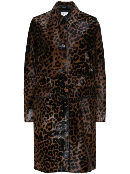 Palton Toteme cu imagine cu model leopard maro