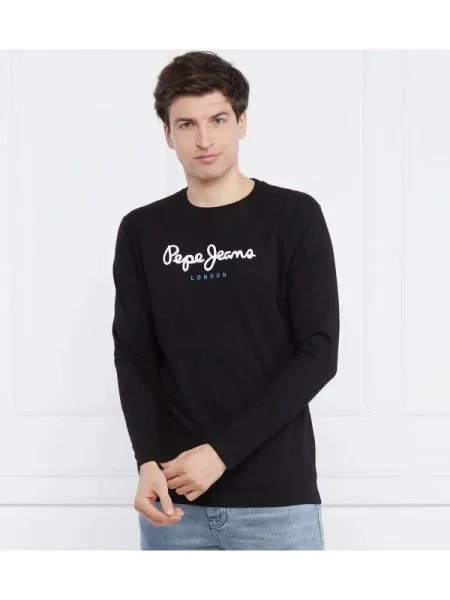 Tricou mânecă lungă Pepe Jeans London negru