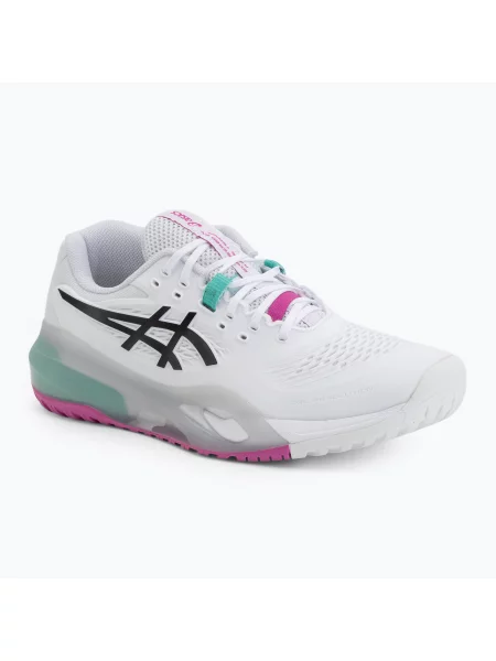 Încălțăminte de tenis pentru bărbați ASICS Gel-Resolution X white/aurora green alb
