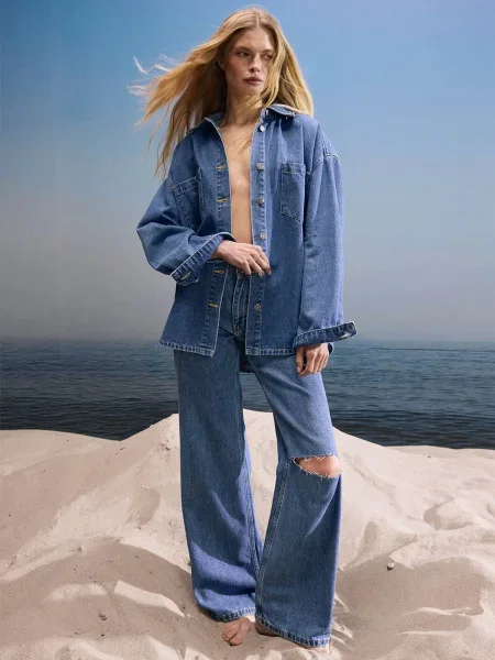 Широкі джинси FASHIONISTA синій