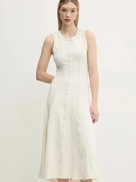 Desigual rochie NANTES midi evazati bej