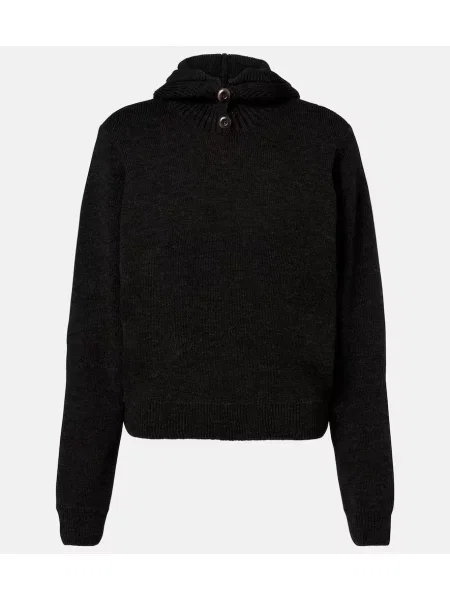 Pulover Lemaire cu glugă maro