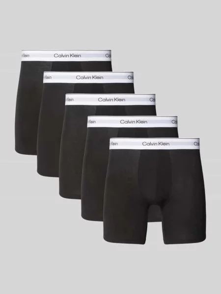Majtki i obcisłe bokserki z mieszanki bawełny w model BOXER BRIEF' Calvin Klein Underwear czarny