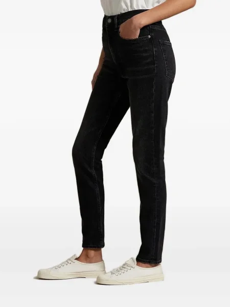 Koszulka Polo Ralph Lauren dwurzędowa zamszowa w paski czarna