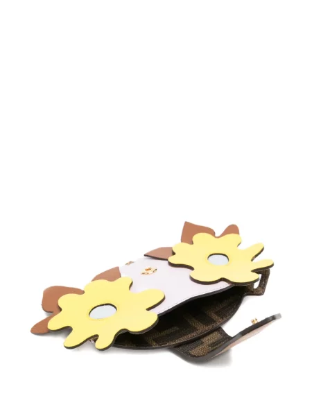 Gėlėtas piniginė Fendi su aplikacija violetinė