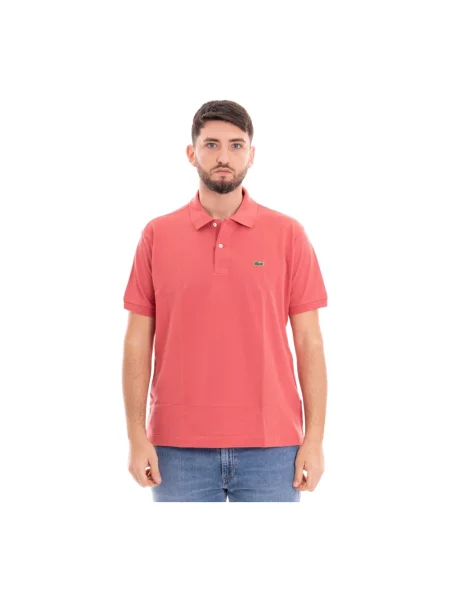 Koszulka polo Lacoste z krótkim rękawem różowa