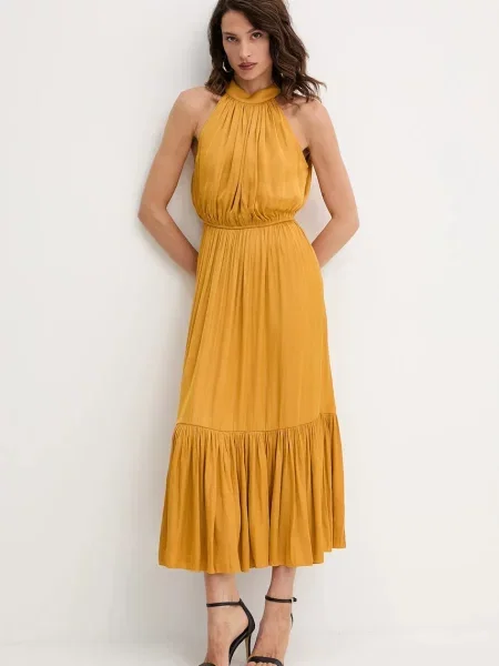 Morgan rochie maxi evazați RAMAGE galben