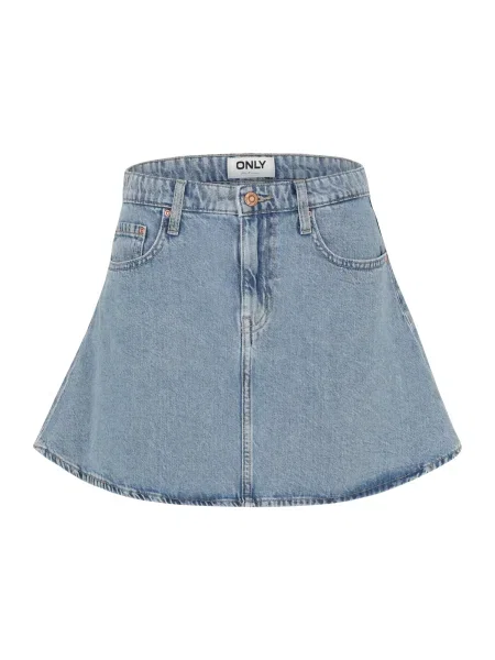 Only Petite Fustă ONLEDEN denim albastru