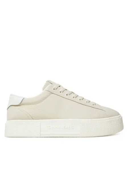 Маратонки Tommy Jeans TJW FLATFORM SNEAKER бежово