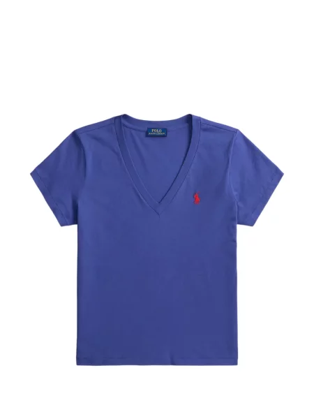 Polo Polo Ralph Lauren με κέντημα με λαιμόκοψη v μπλε
