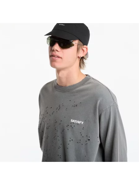 Tricou Satisfy MothTech Long Tee Faded Black M negru