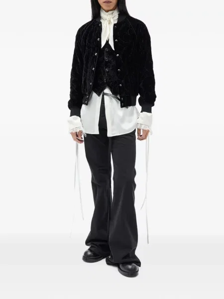 Кадифен елек Ann Demeulemeester с пейсли десен черно