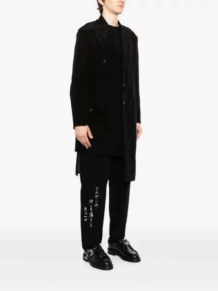 Μονόστομος παλτό Yohji Yamamoto μαύρο