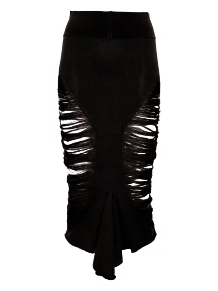 Fustă midi Rick Owens până la genunchi negru