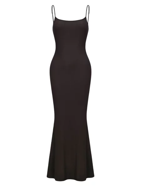 Cfab Ruha Ribbed Cami Maxikleid sötét barna