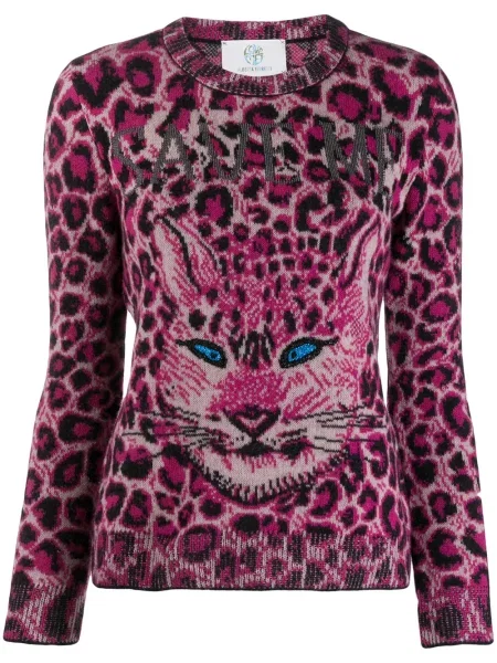 Pulover Alberta Ferretti cu imagine roz
