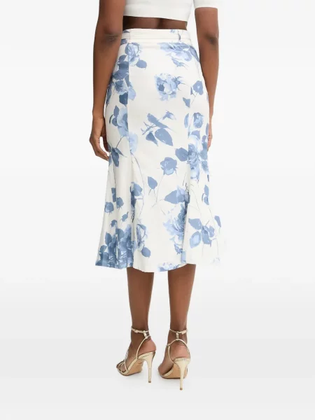 Fustă Guess cu model floral cu imagine alb
