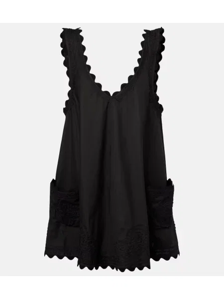 Rochie Juliet Dunn cu broderie din poplin negru