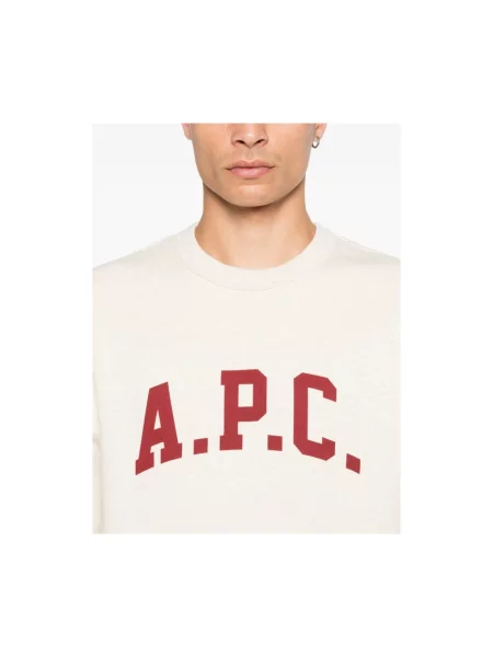 Bluza A.p.c. z nadrukiem beżowa