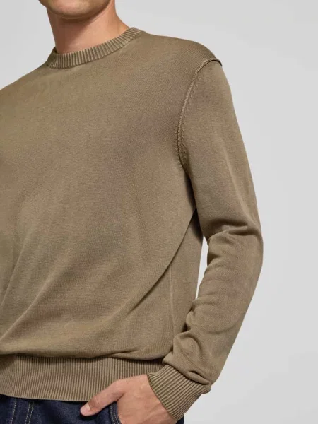 Sweter w kroju regular fit z czystej bawełny model GARSON' Only & Sons beżowy