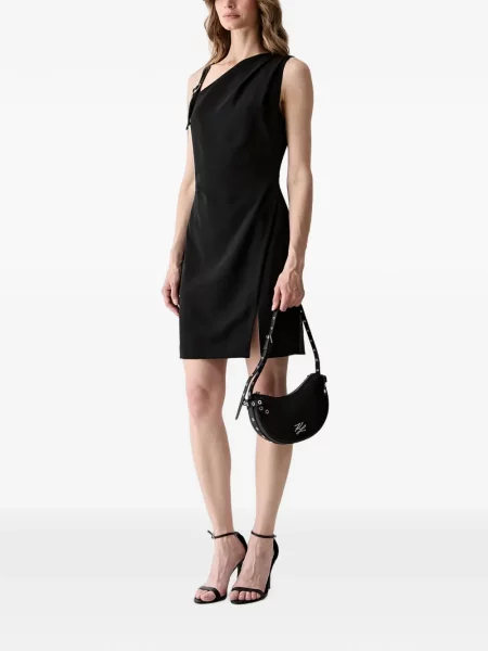Rochie mini Guess cu cataramă asimetrică negru